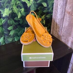 Naturalizer Betlynn-Blaze wedge in yellow.